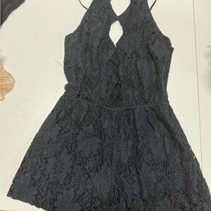 Kendall & Kylie Black Lace Backless Dress